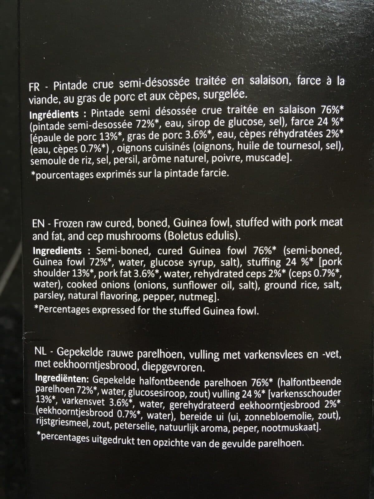 Open Food Facts Pintade farcie aux c¿s packshot