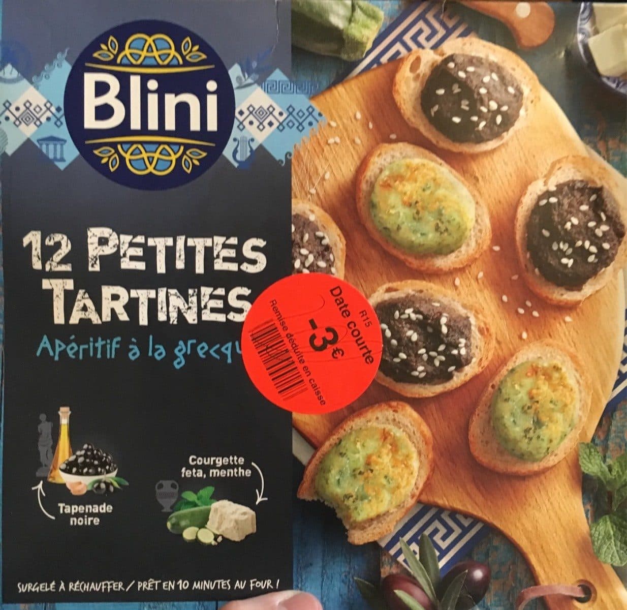 Blini 12 petites tartines - apéritifs à la grecque packshot