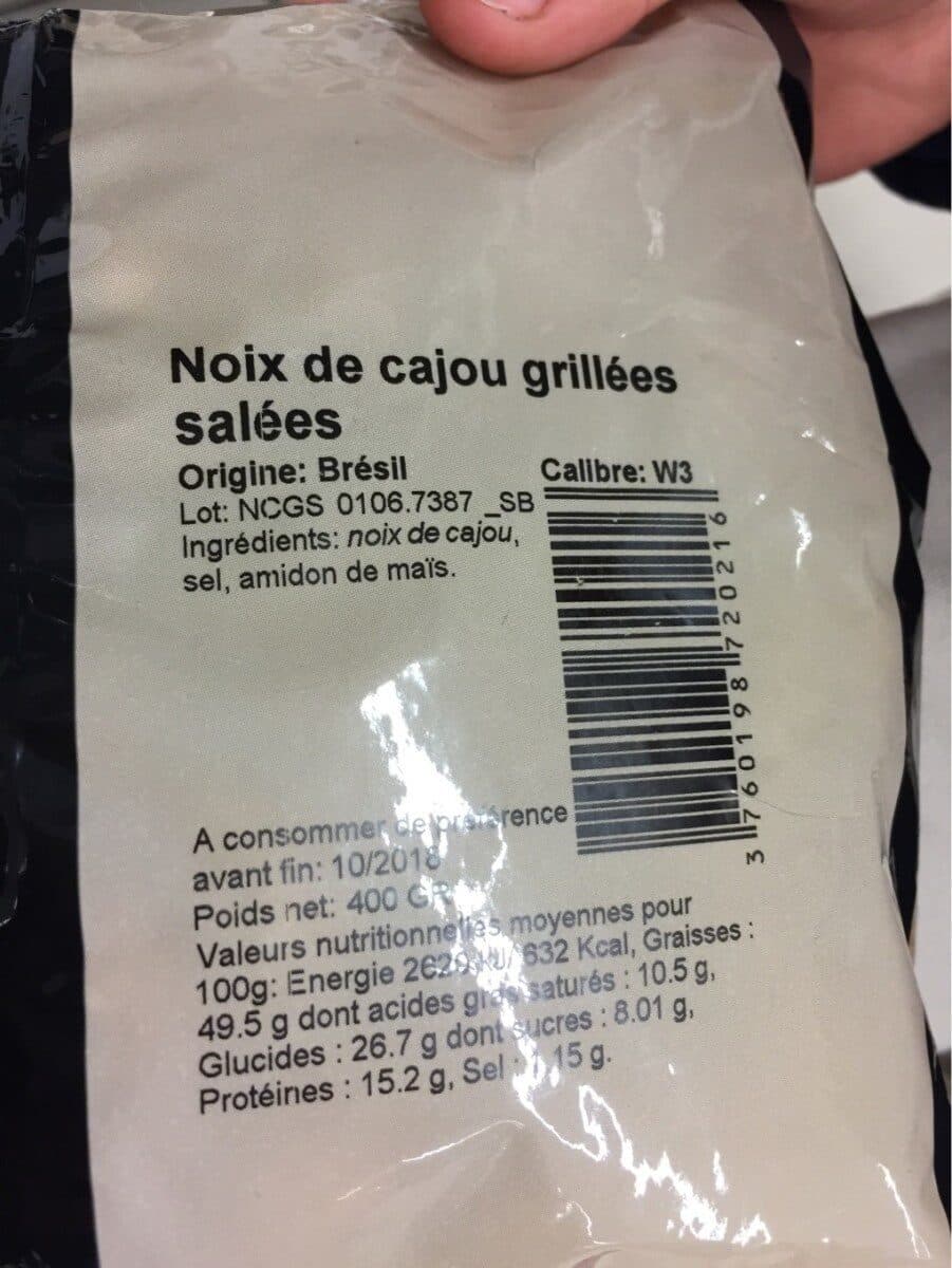 Les Délices D Amandine Noix de cajou grillees salees packshot