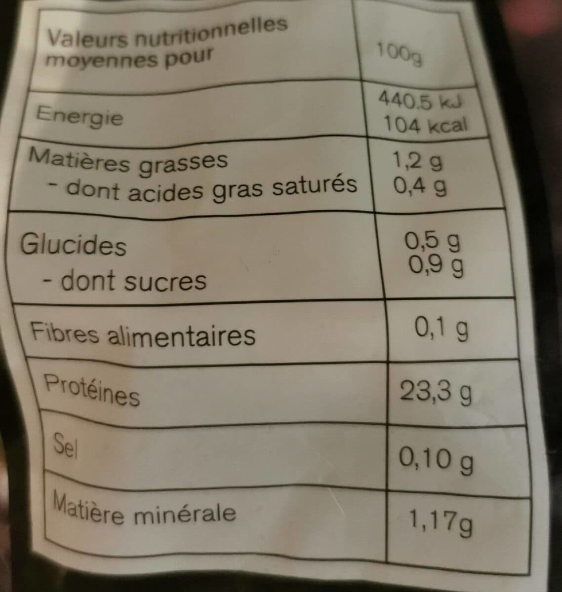 Open Food Facts Filet de poulet packshot