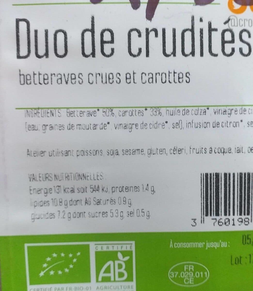 BIOFOOD Duo de crudités packshot