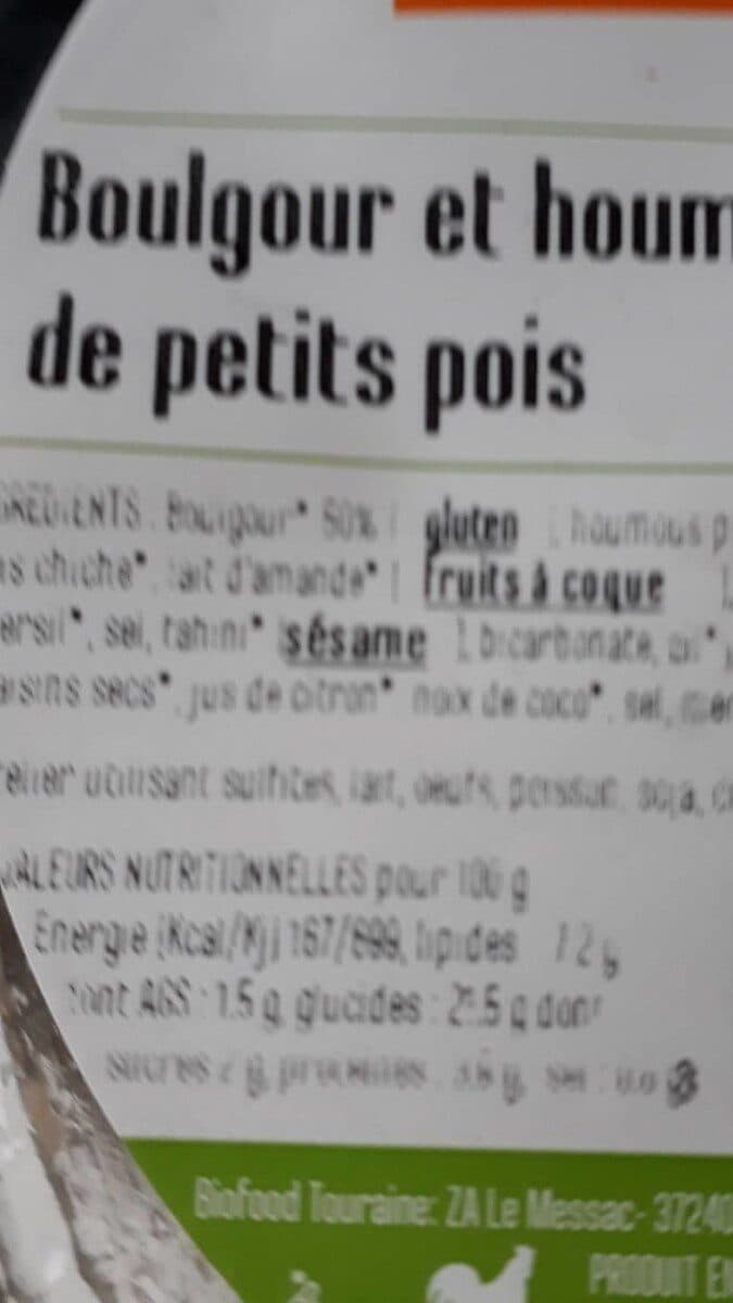 Croquez Bio Boulgour et houmos de pois menthe packshot