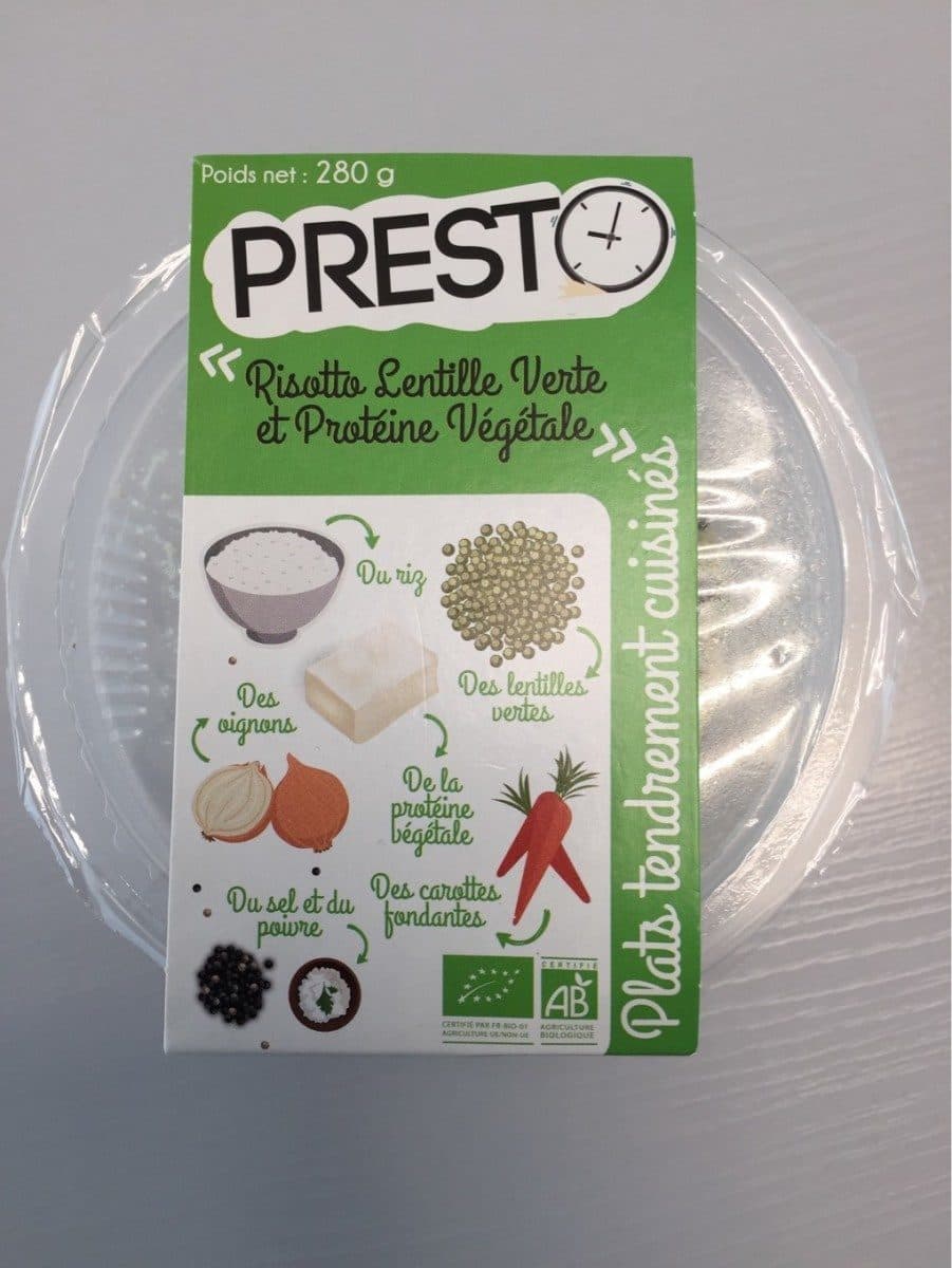 Open Food Facts Risotto lentilles vertes et proteine vegetale packshot