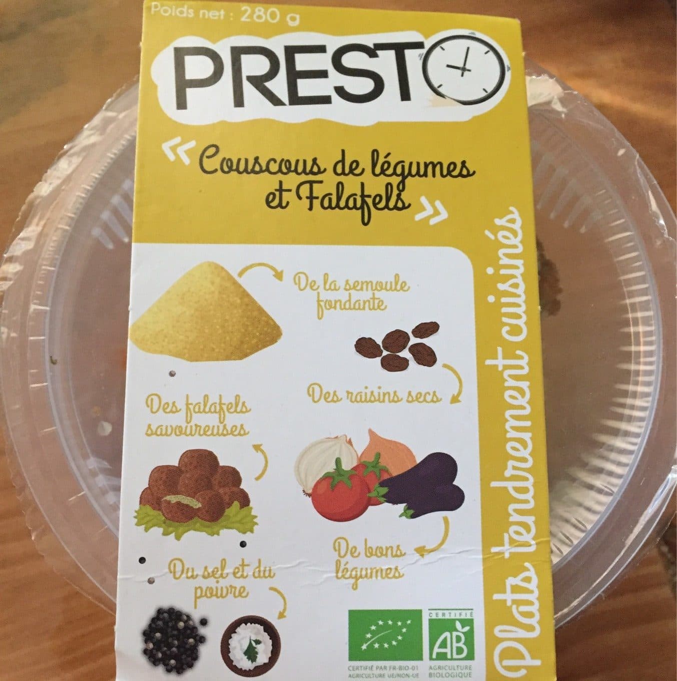 Presto Couscous de legumes et falafels packshot