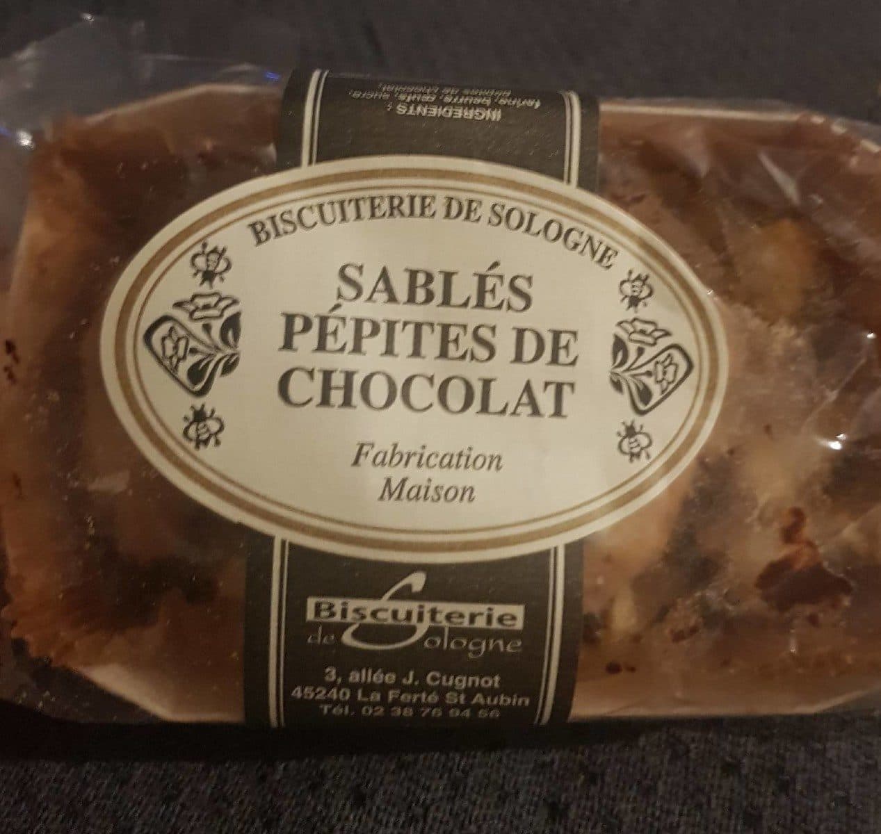 Open Food Facts sablés pépites de chocolat packshot