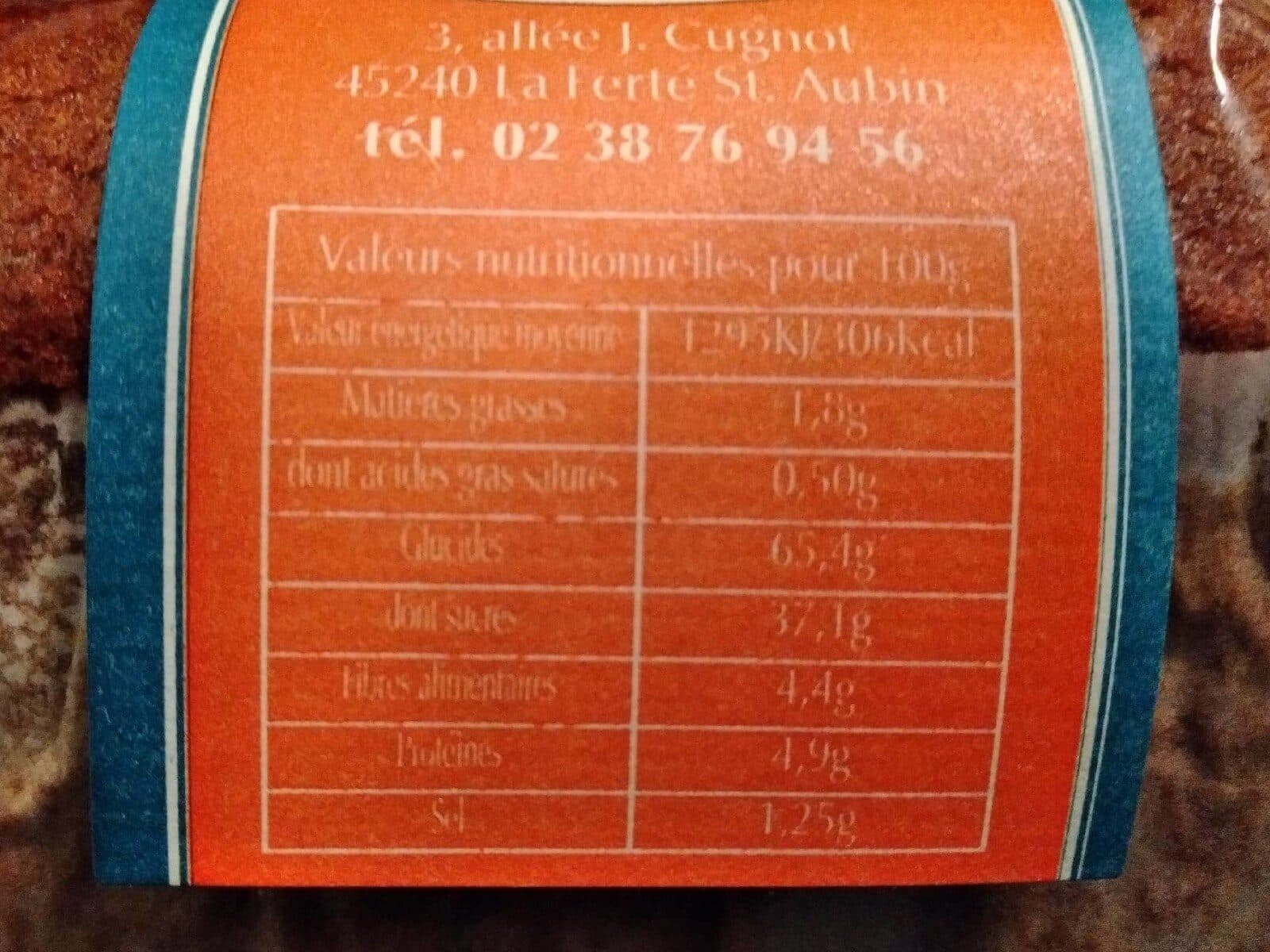 Biscuiterie de Cologne Pain d'épices à l'orange 55% de miel packshot