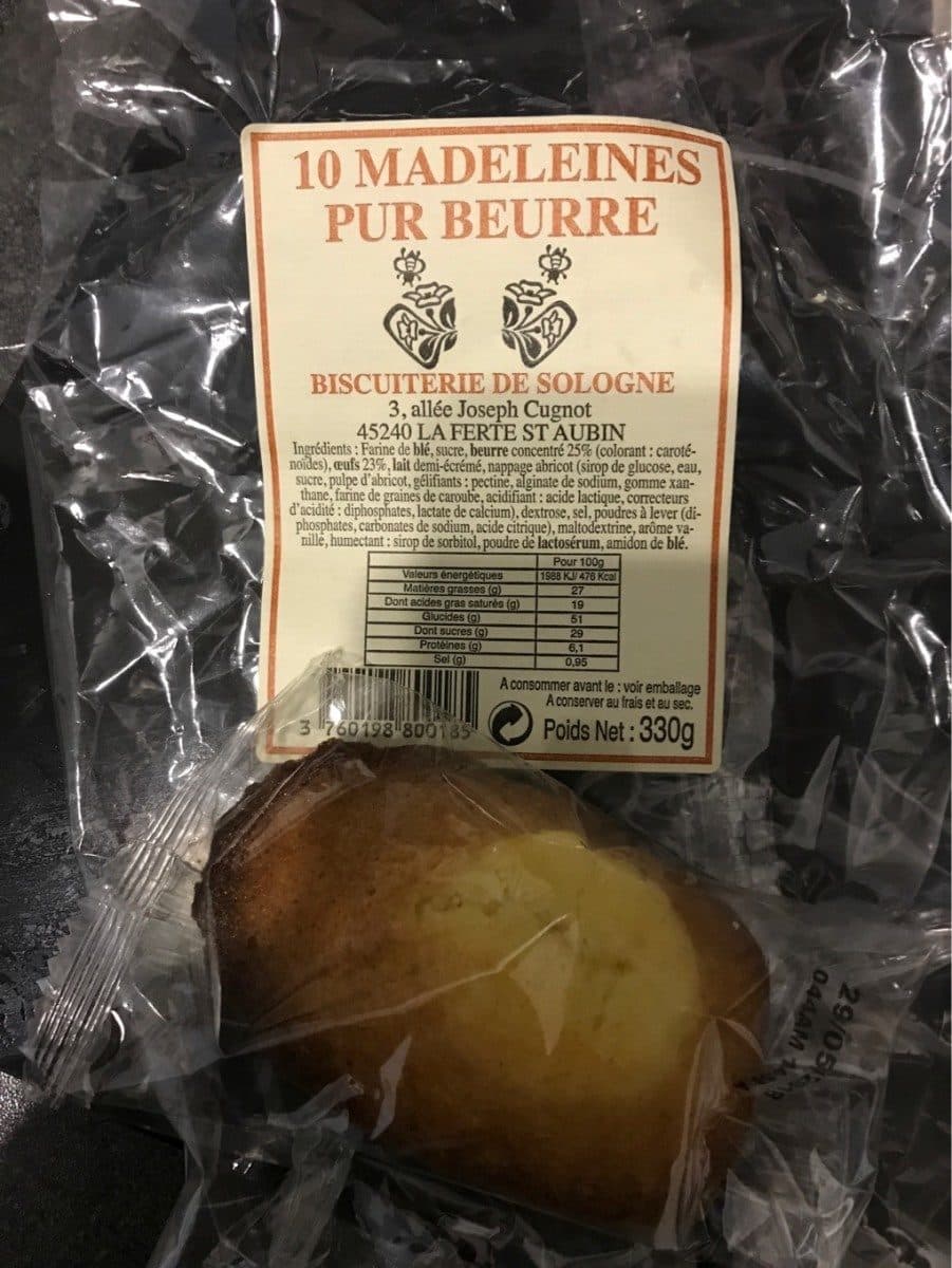 Open Food Facts 10 madeleines pur beurre packshot