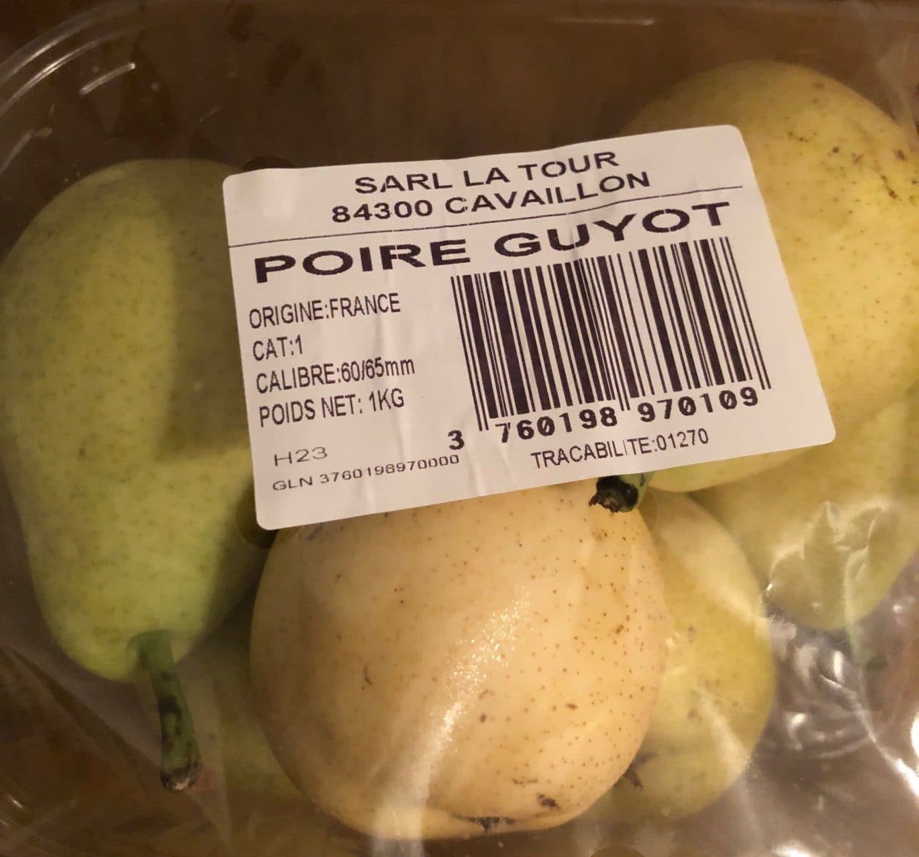 Petit Prix Poires Guyot packshot