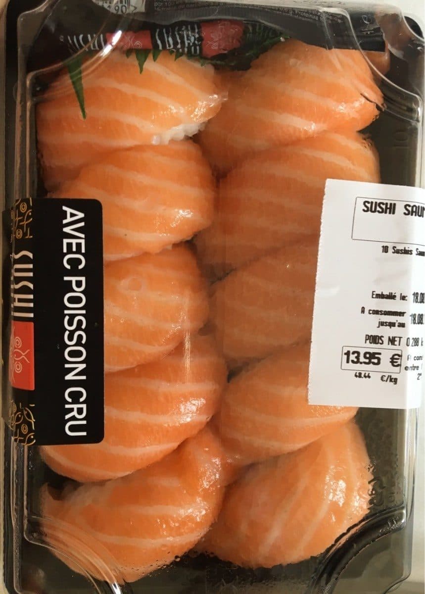 Sushi Daily Sushi saumon, avec poisson cru packshot