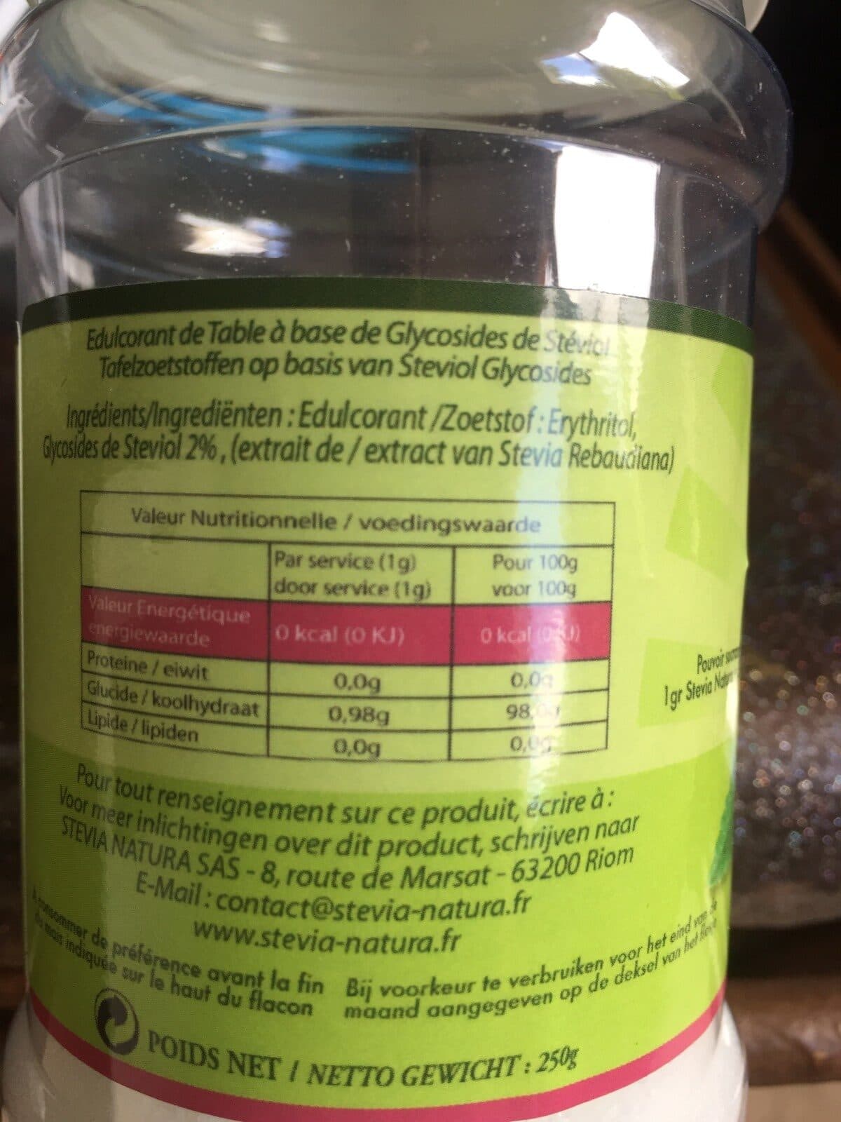 Stevia Natura Stevia natura packshot