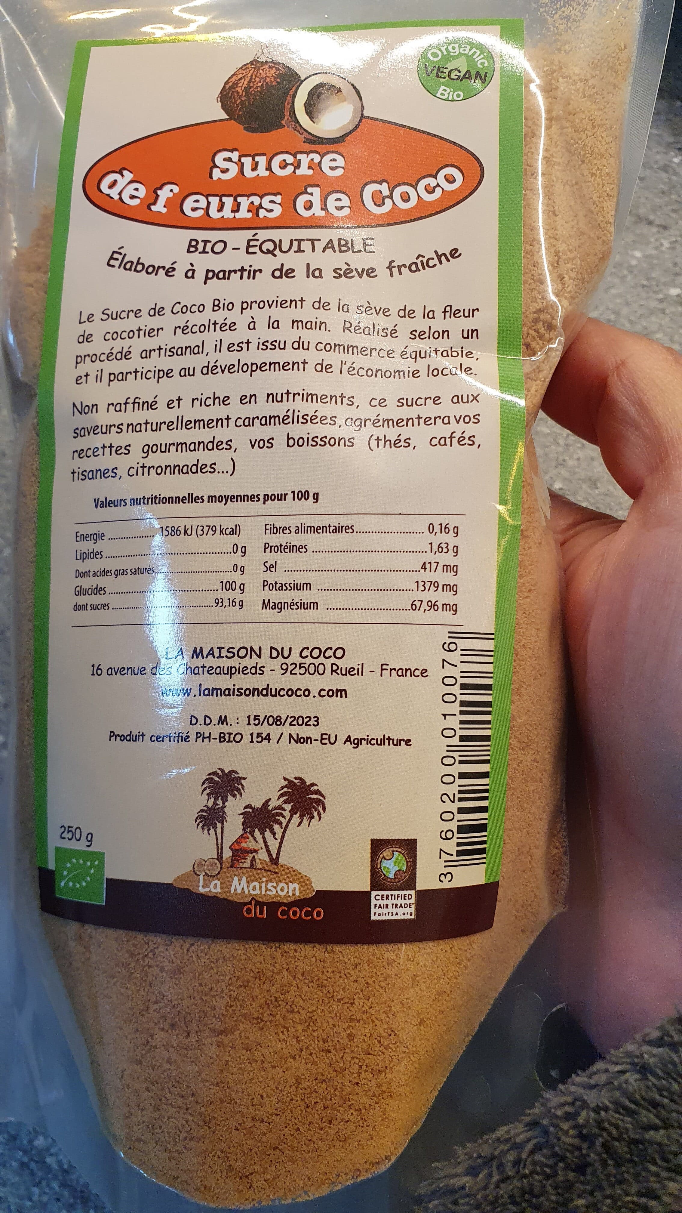la maison du coco sucre de fleurs de coco packshot