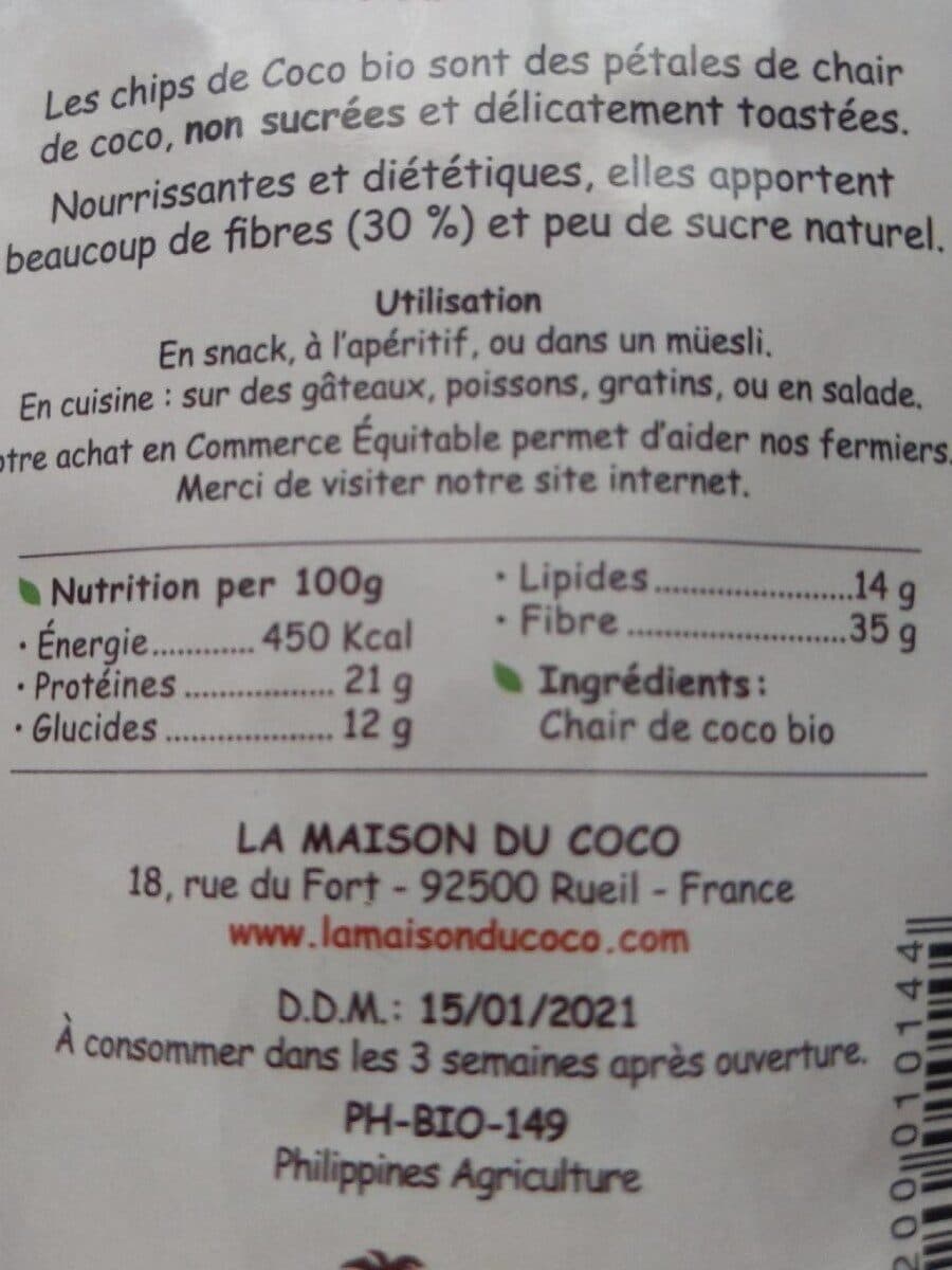 La Maison du Coco Chips De Coco Bio packshot