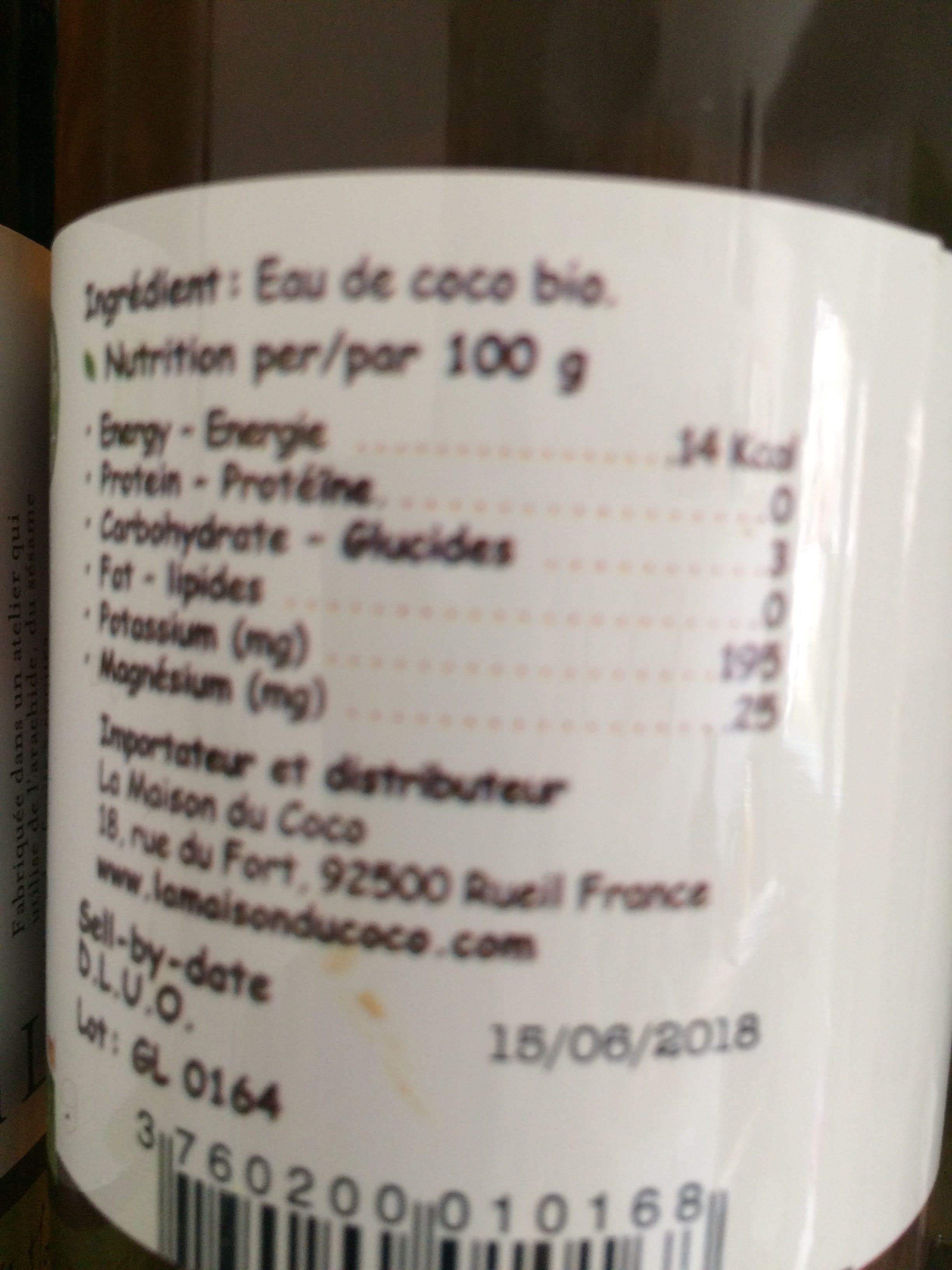 Open Food Facts Vinaigre De Coco Bio packshot