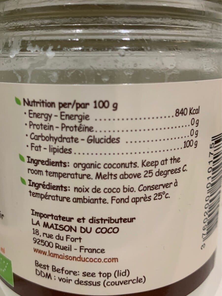 La maison du coco Virgin coconuts oil packshot