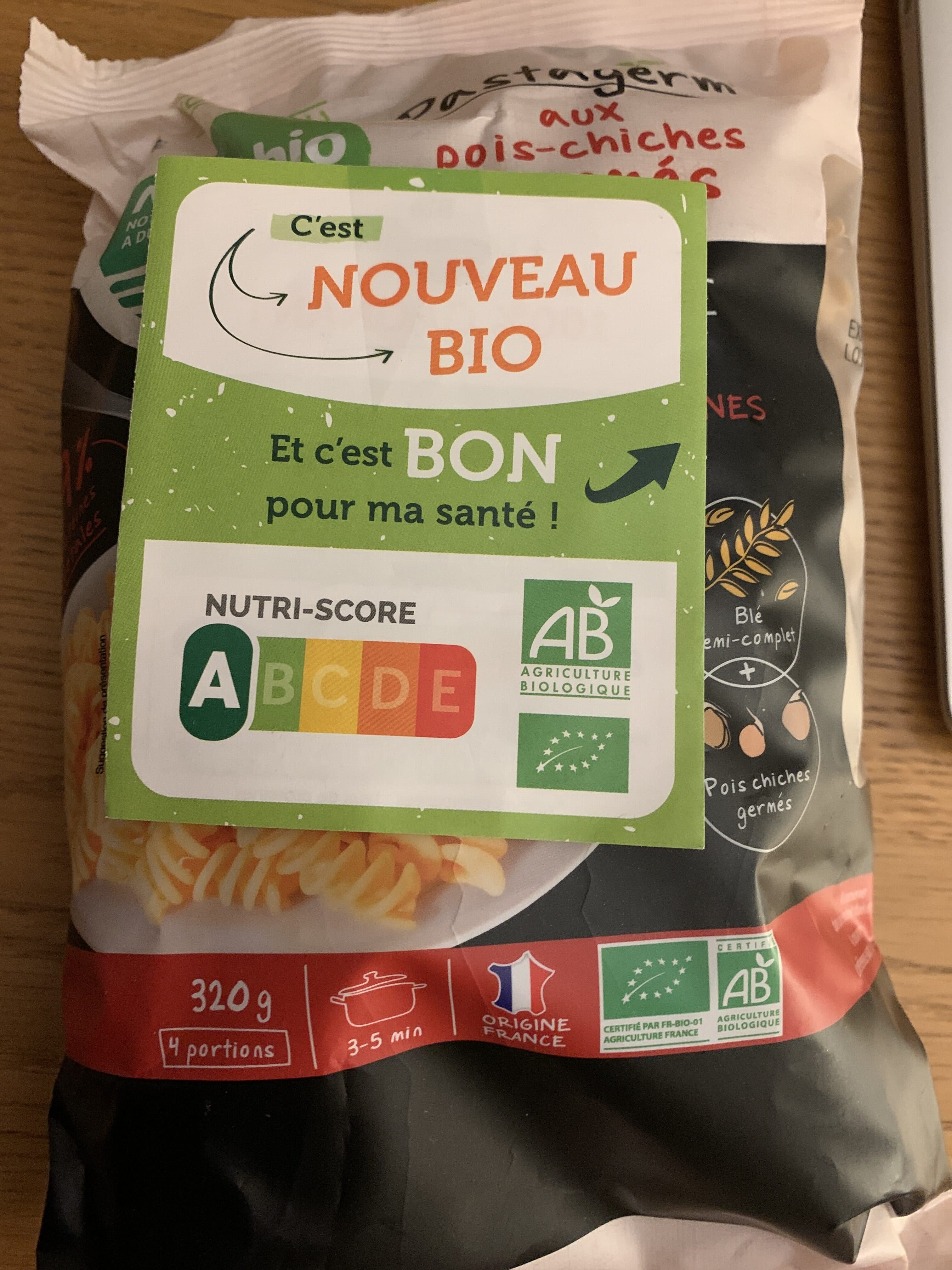 Monbio Pastagerm aux pois chiches germés packshot