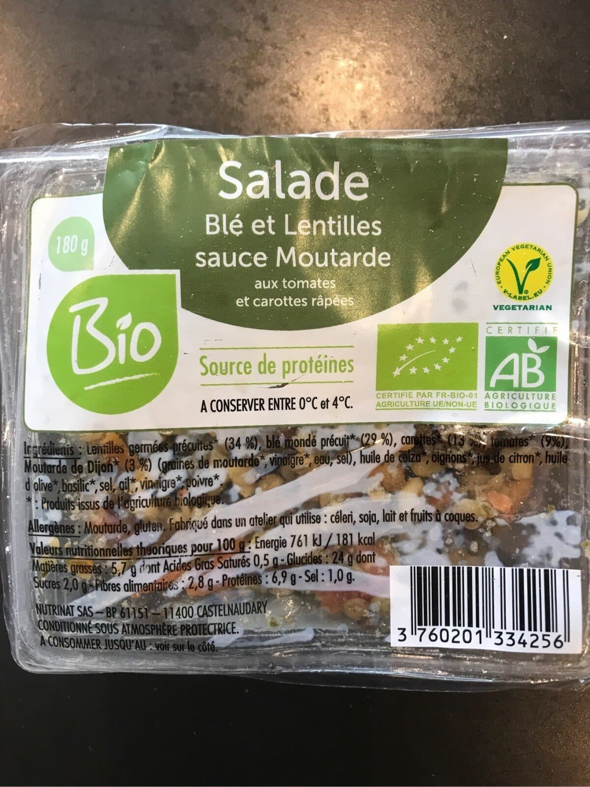 Open Food Facts Salade ble et lentille sauce moutarde packshot