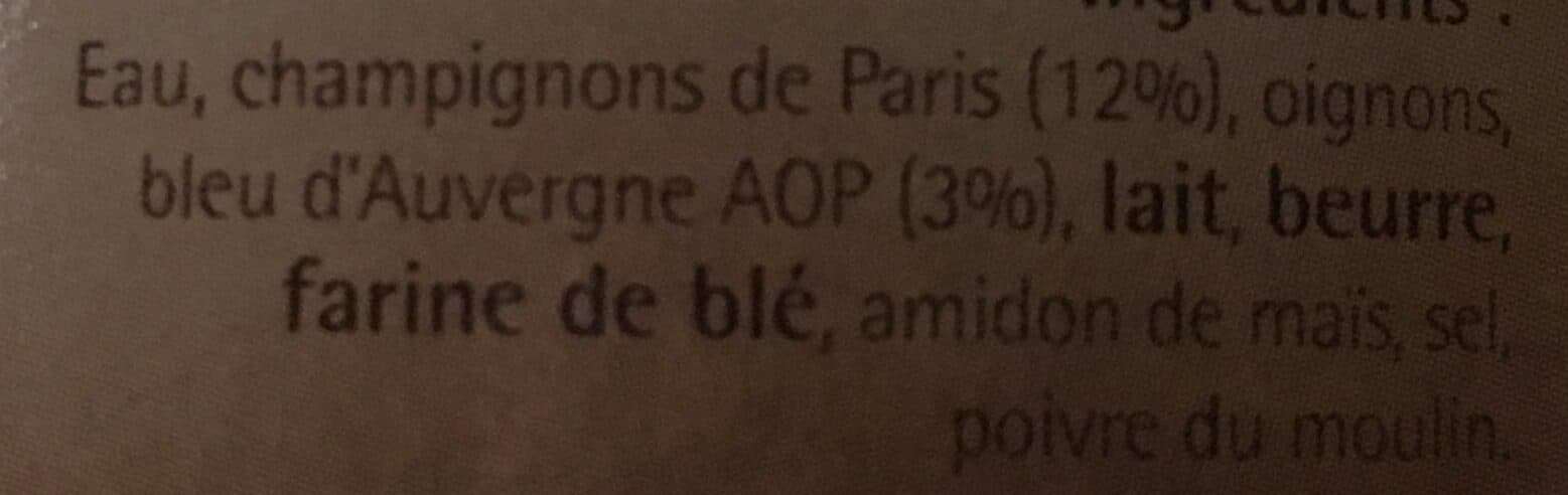 Les Cèpenades Crème de champignons de Paris au bleu d'Auvergne packshot