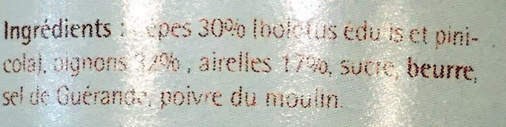 SARL Les Cepenades Confit de Cèpes, Oignons, Airelles packshot
