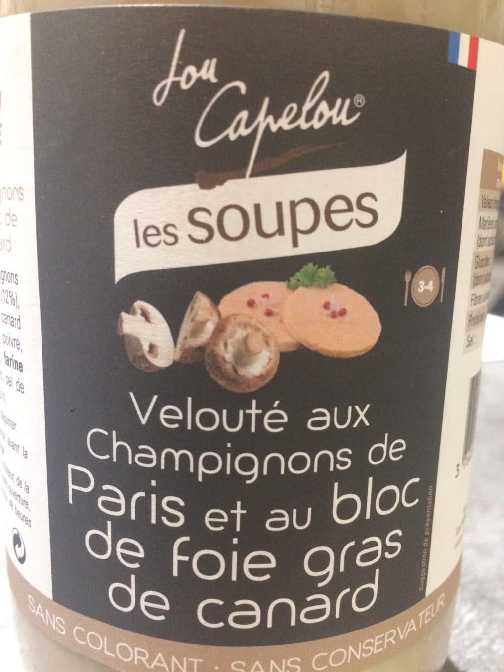 LOU CAPELOU Velouté aux champignons de Paris et au bloc de foie gras de canard packshot