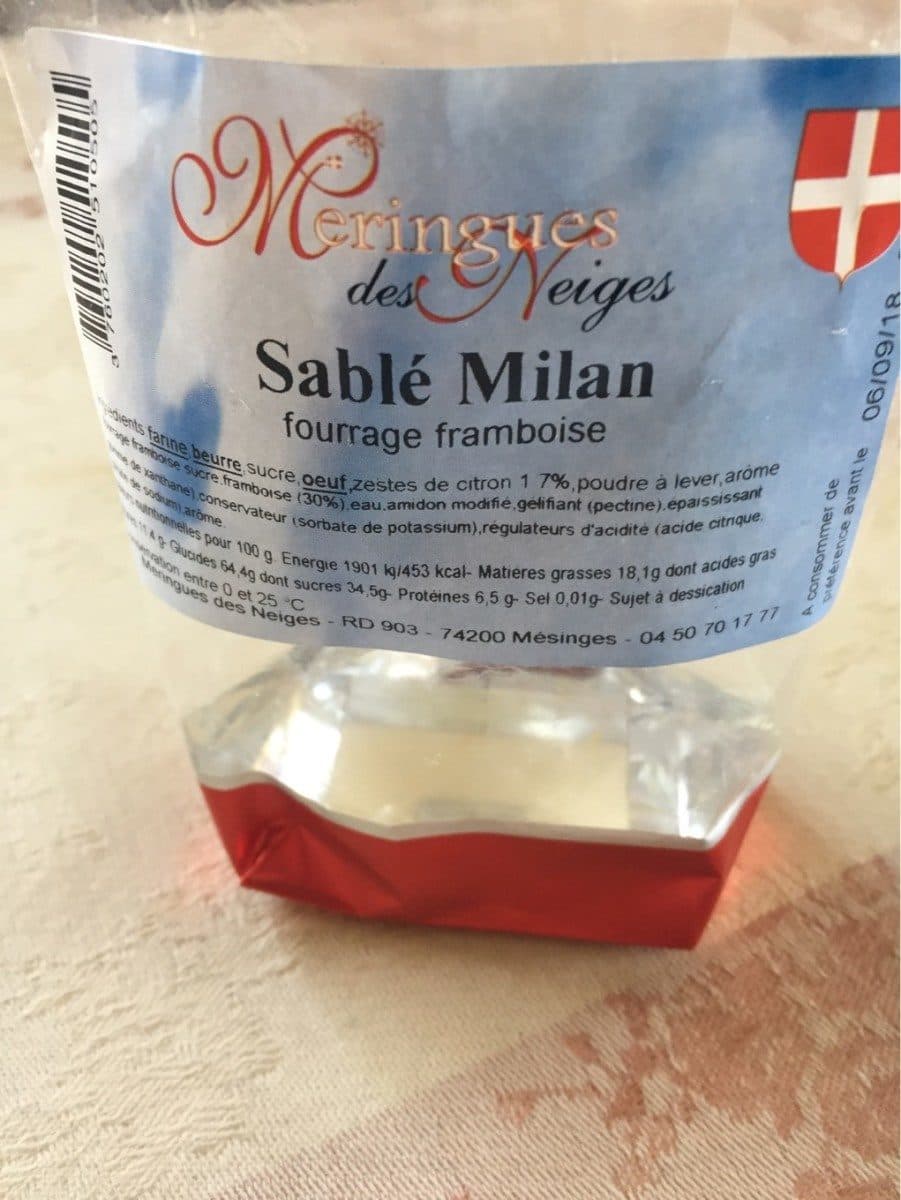 Open Food Facts Sablé Milan framboises packshot