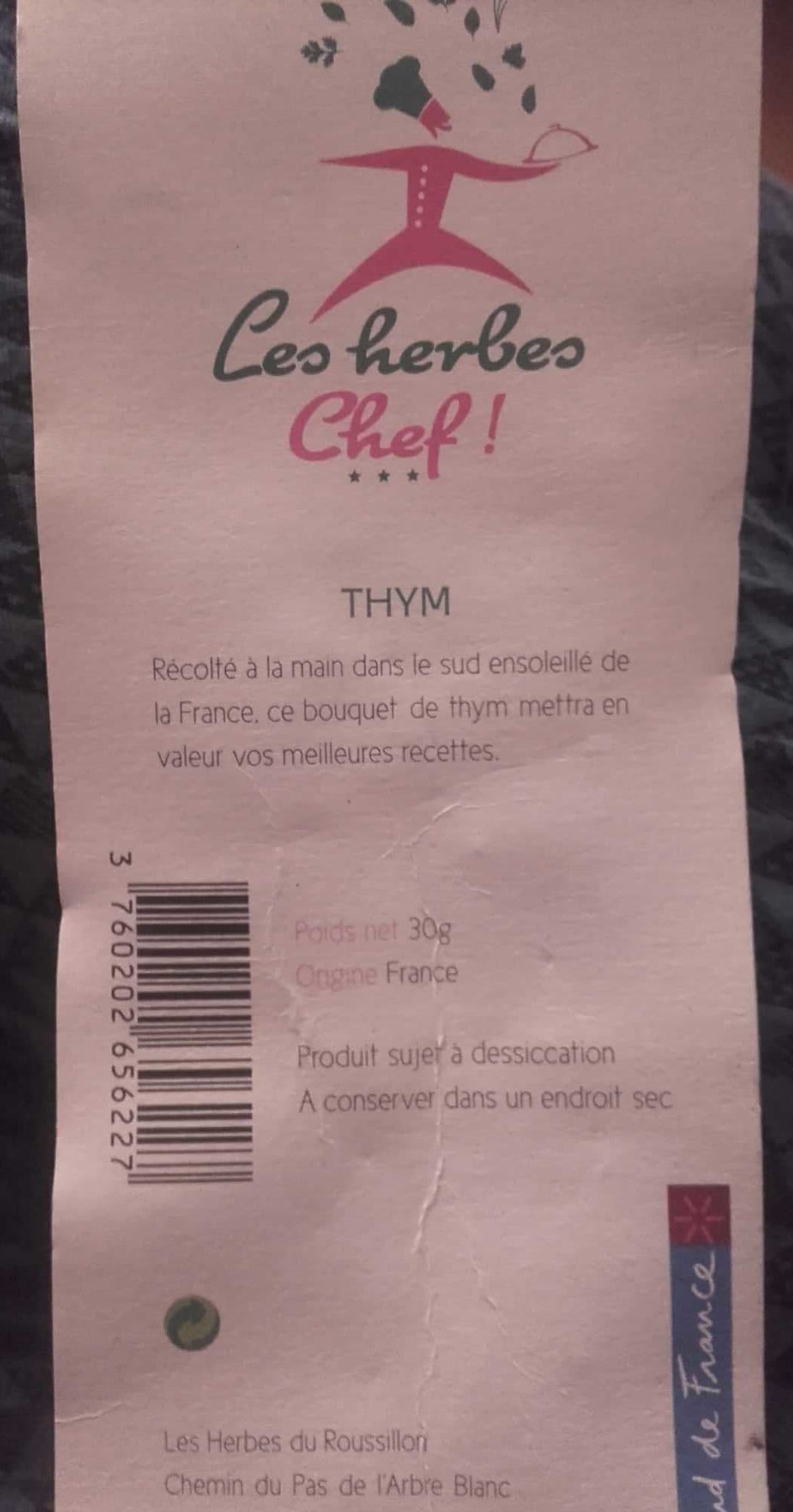 Les herbes Chef ! Thym packshot