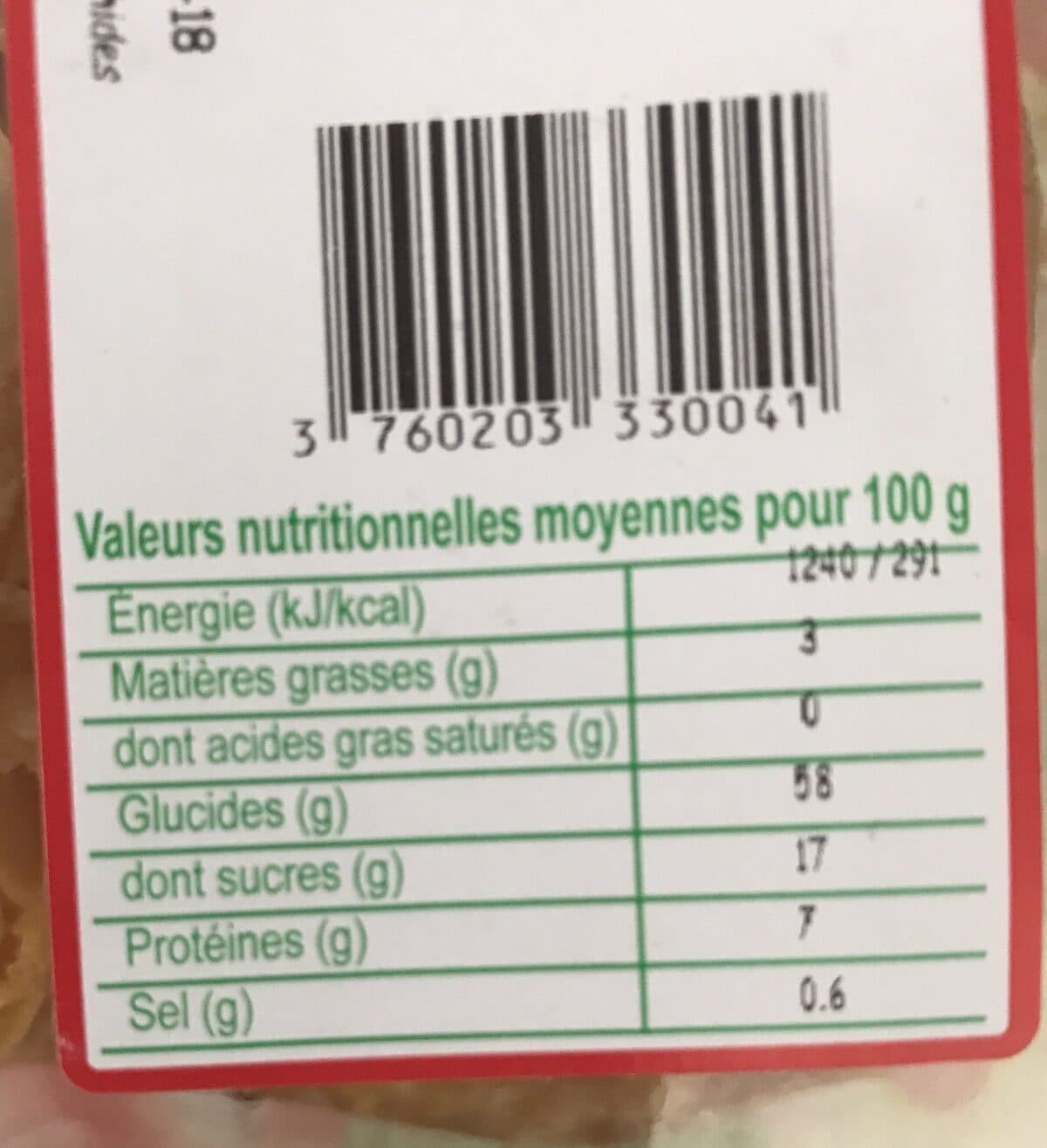 Open Food Facts Bonbon cravates packshot