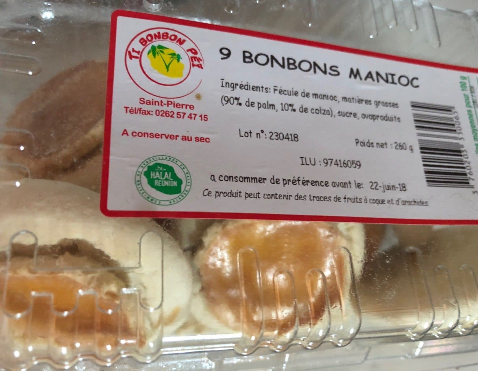Open Food Facts Bonbon Manioc X9 packshot