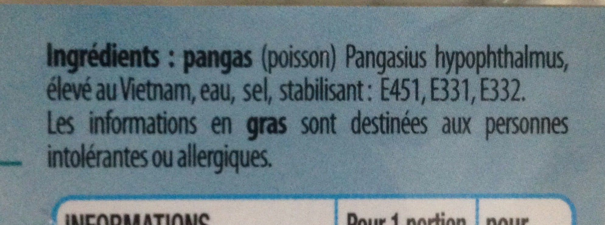 Open Food Facts Filets de pangas surlegés packshot