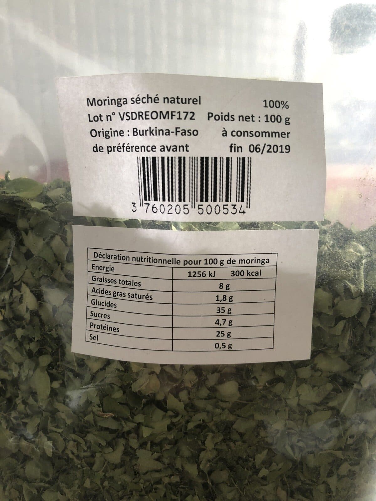 Open Food Facts Moringa packshot