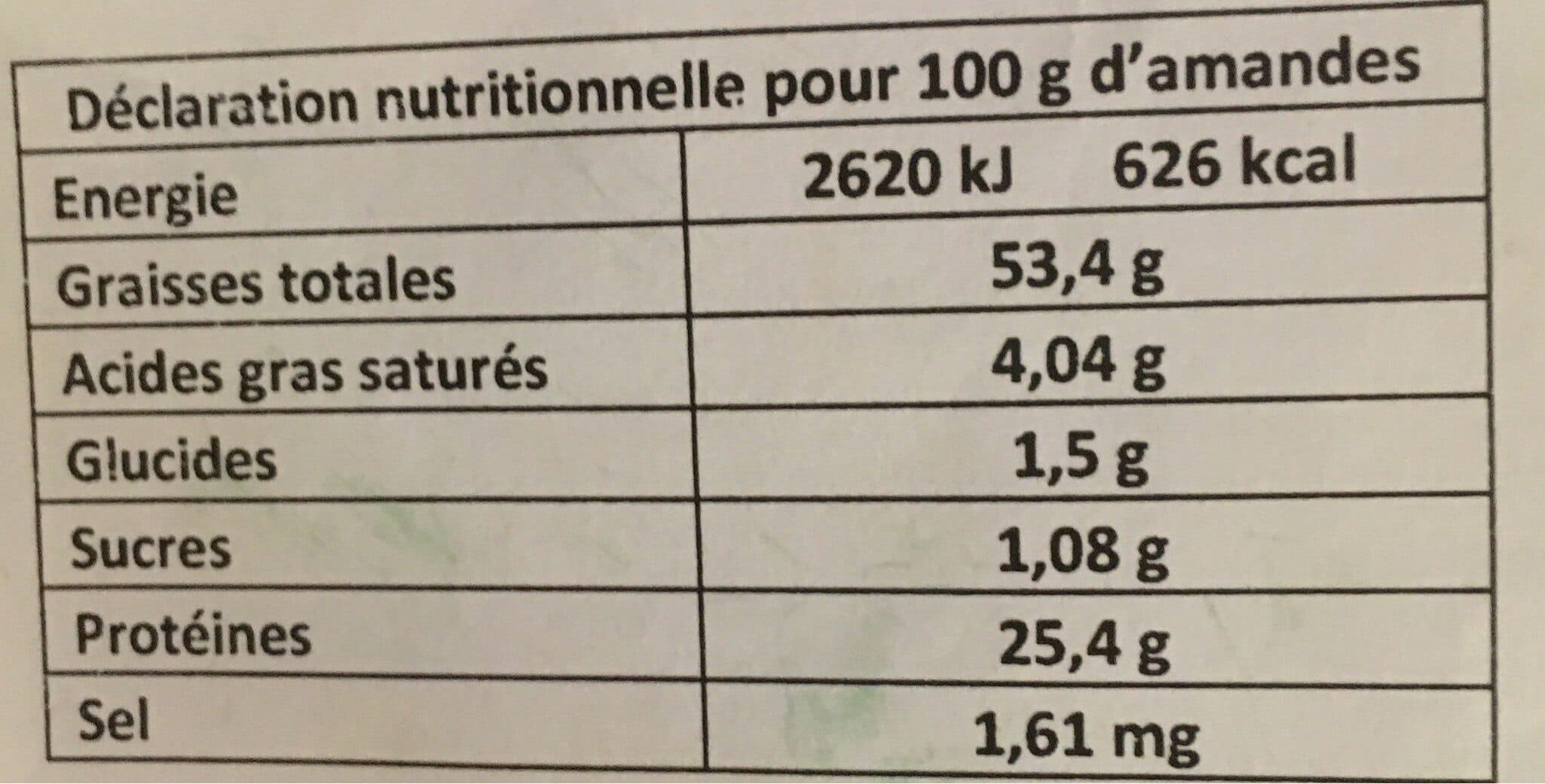 Open Food Facts Amandes décortiquées packshot