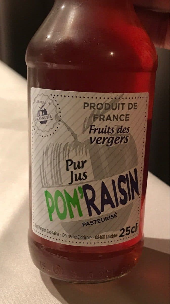 Les bulles ardennaises Pom'Raisin packshot