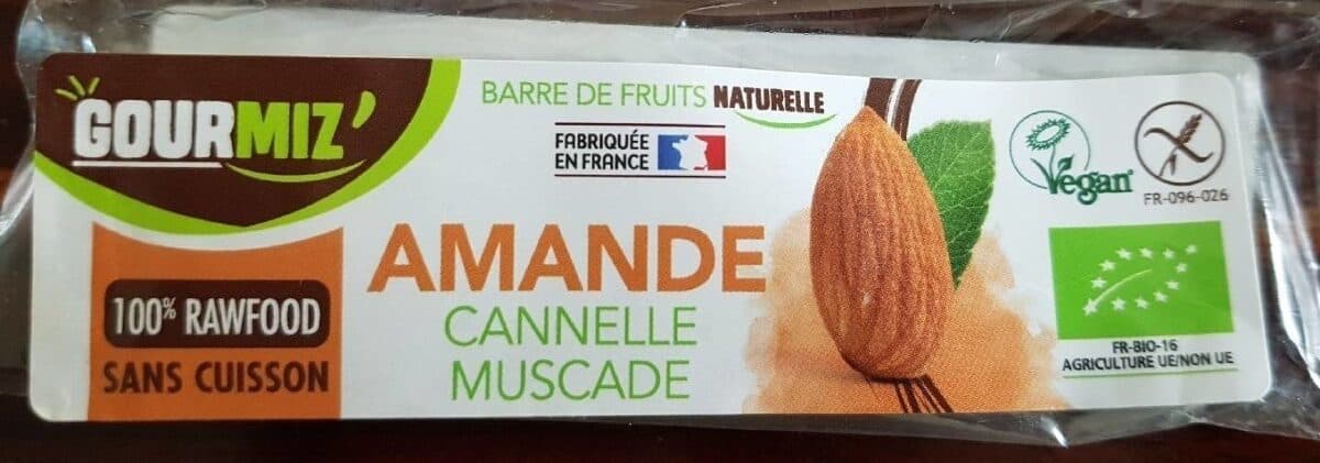 Gourmie s Barre de fruit amande cannelle muscade packshot