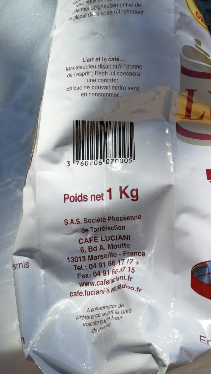 Open Food Facts Café grain packshot