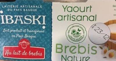 Ibaski Ibaski, Yaourt au lait de brebis, le pack de 2x125 gr packshot