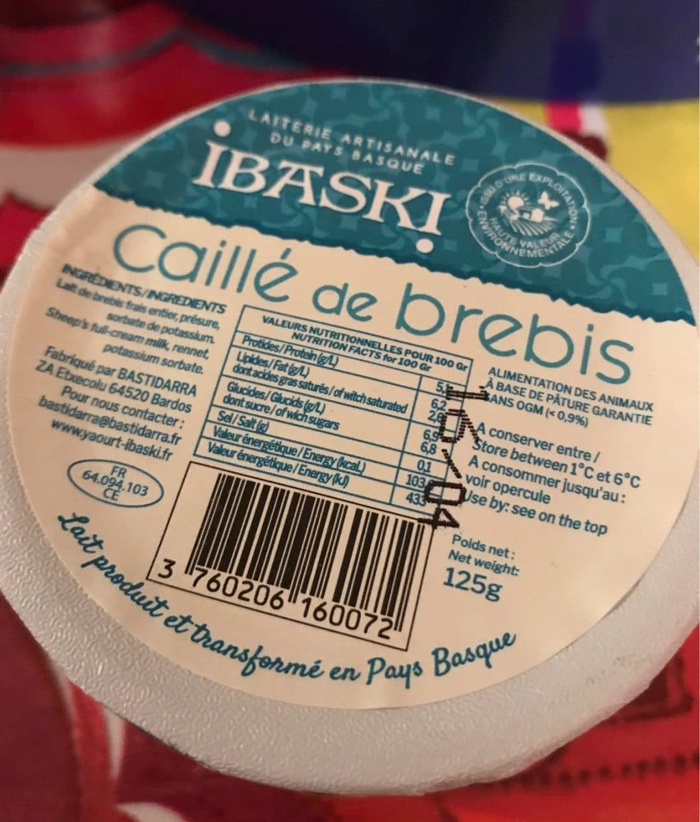 Ibaski Caillé de Brebis packshot