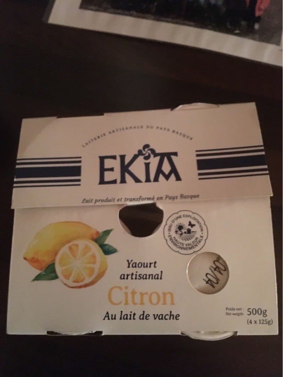 Ekia Yaourt artisanal citron packshot