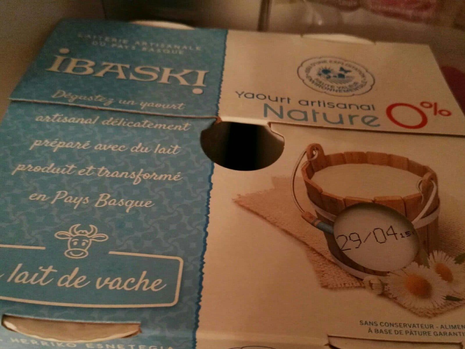 Ibaski Yaourt artisanal 0% packshot