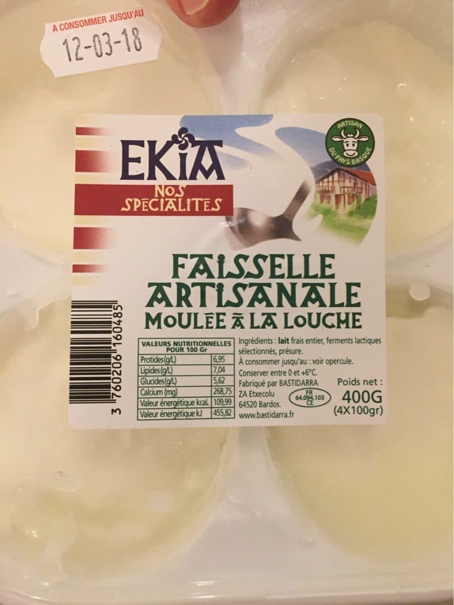 Ekia Faisselle artisanale packshot