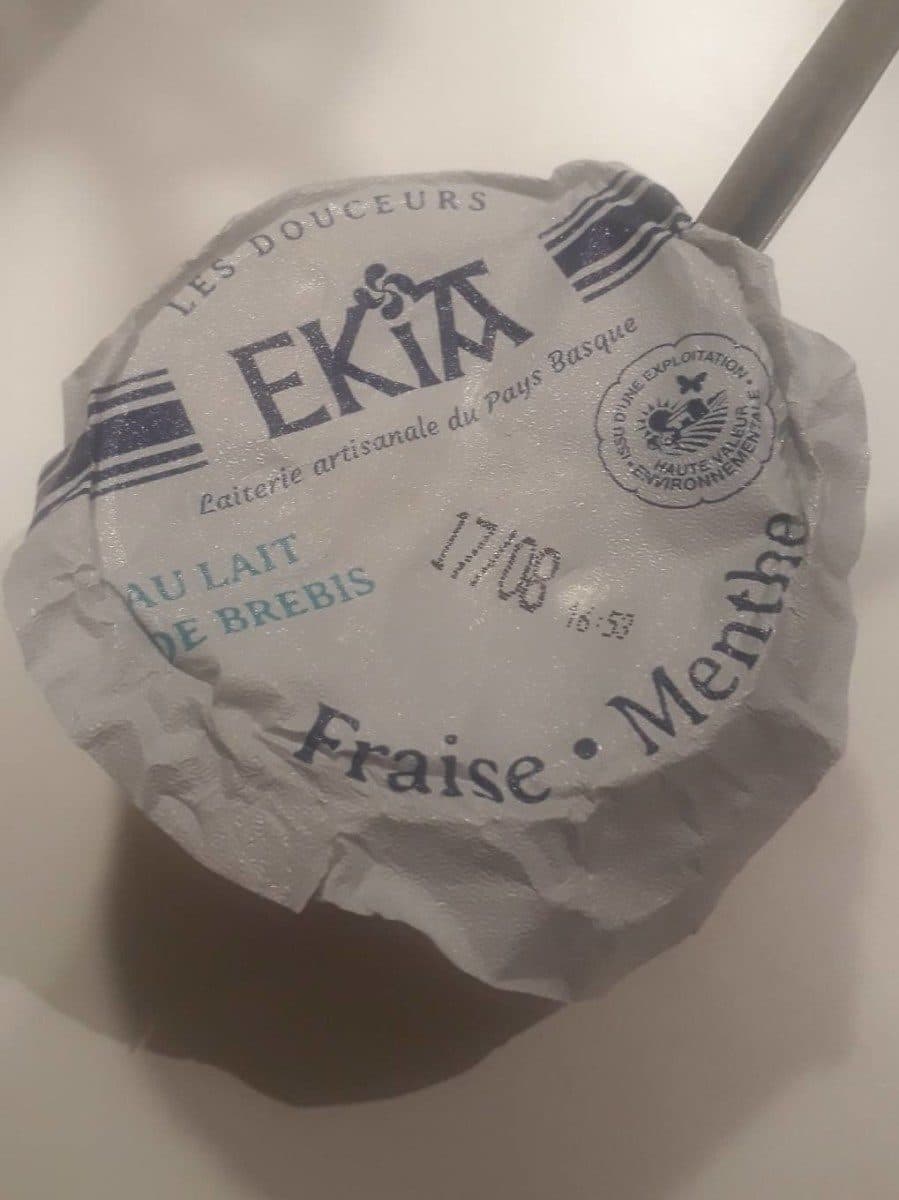 Ekia Yaourt brebis fraise menthe packshot