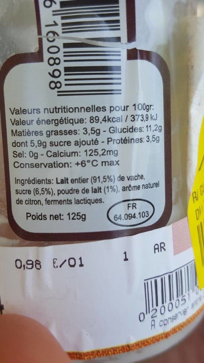 Open Food Facts Yaourt packshot
