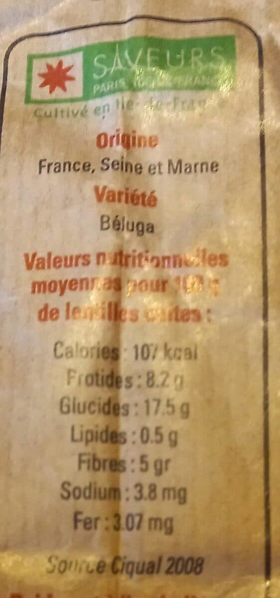 Ferme Ferolles Lentilles Béluga de la Brie packshot
