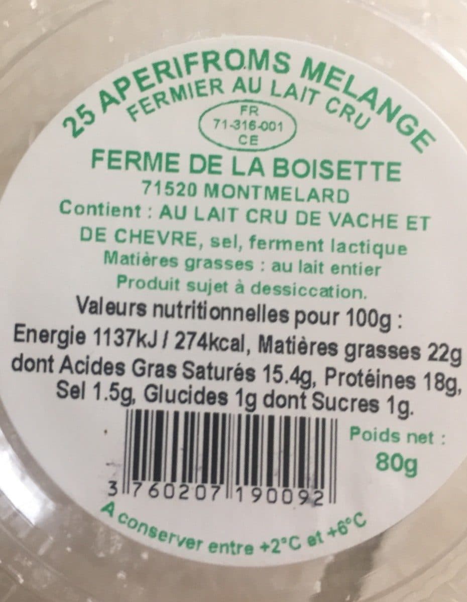 Open Food Facts 25 aperifroms melange packshot