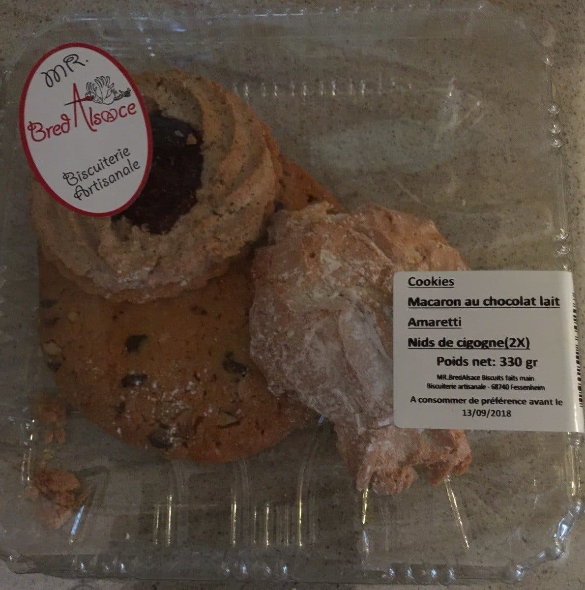 Mr. Bred Alsace Assortiment : Cookies, Macarons au Chocolat Lait, Amaretti, Nids de Cigogne packshot
