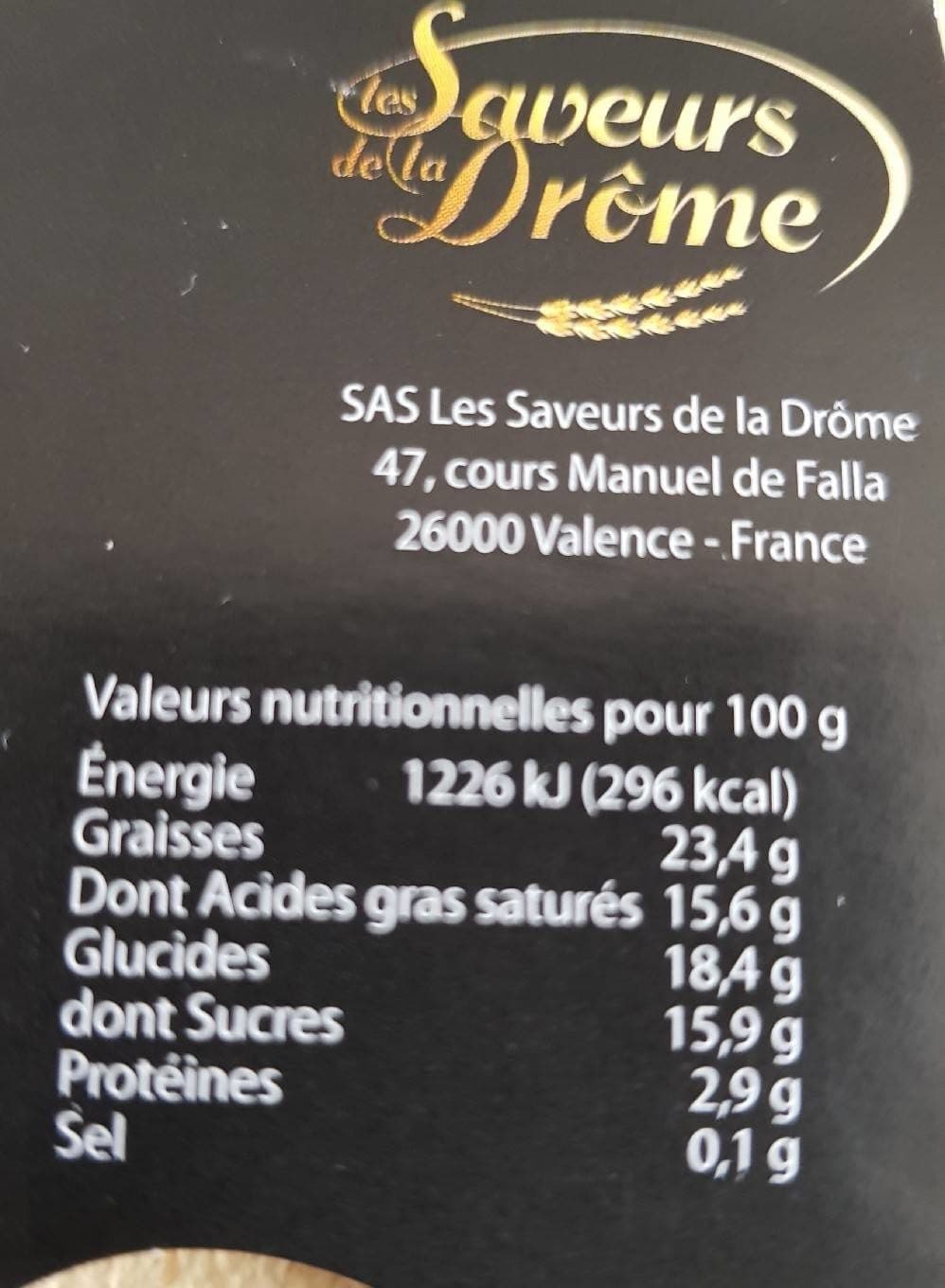 Les Saveurs De La Drome Crème brûlée écorces d'orange confite packshot