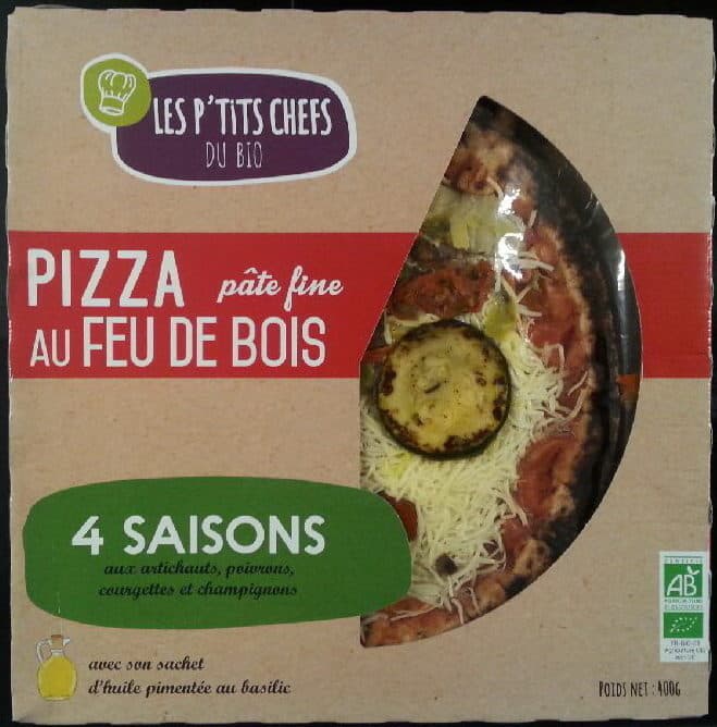 Les P'tits Chefs Du Bio Pizza Pâte Fine Au Feu De Bois 4 Saisons packshot