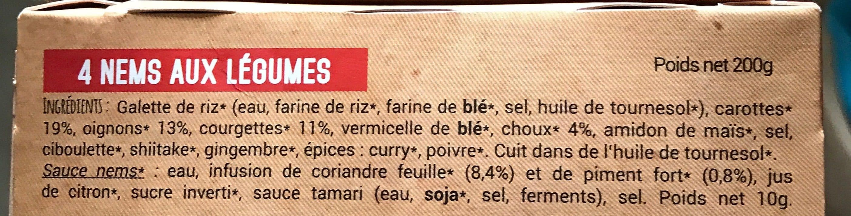 Les P'tits Chefs 4 nems aux légumes packshot