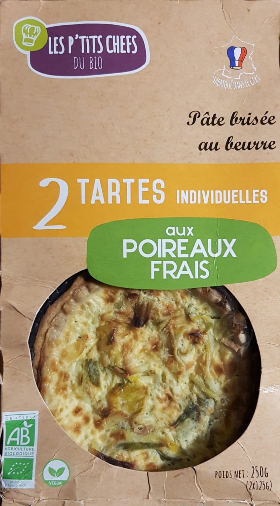 Les belles gourmandes 2 tartes aux poireaux aux poireaux frais packshot