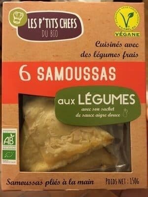 Les P'tits Chefs du Bio 6 samoussas aux légumes packshot