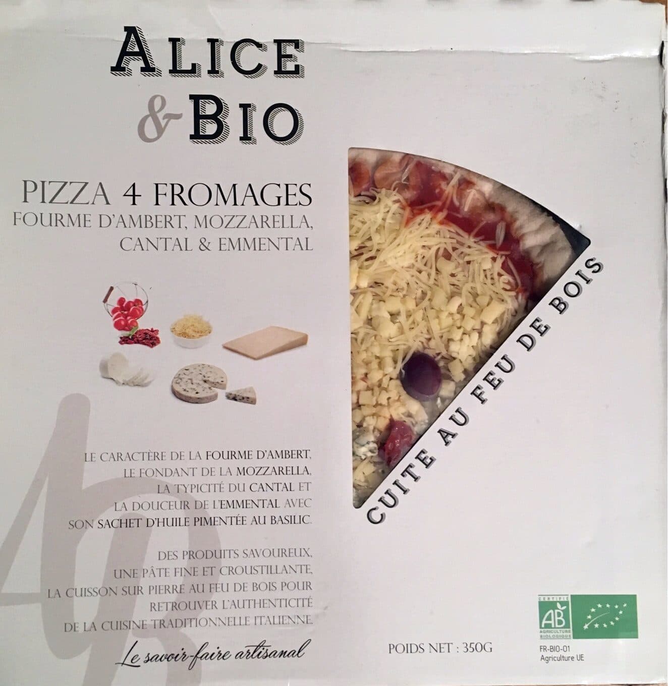 Alice & Bio Pizza 4 Fromages packshot