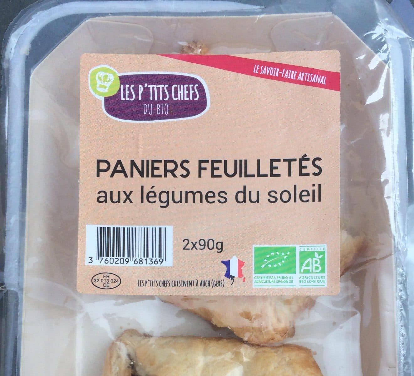 Les p'tits chefs du bio Paniers feuilletés aux légumes du soleil packshot